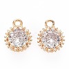 Brass Micro Pave Cubic Zirconia Charms KK-S356-772D-1