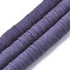 Flat Round Handmade Polymer Clay Beads CLAY-R067-12mm-04-1