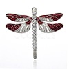 Alloy Enamel Dragonfly Big Pendants X-ENAM-L034-07P-1