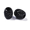 Opaque Resin European Jelly Colored Beads RESI-B025-02A-03-2