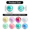 120Pcs 8 Colors Opaque Acrylic Beads MACR-PA0001-12-2