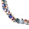 Transparent Electroplated Glass Beads Strands GLAA-G097-04A-3