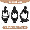 3Pcs 3 Styles Resin Abstract Thinker Display Decorations AJEW-WH0270-623A-2