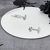 1 Pair Brass Cufflinks BUTT-LP0002-04P-1