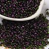 Spray Painted Glass Seed Beads SEED-F005-07A-03-1