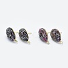 Natural Tourmaline Stud Earring Findings RB-L031-27-1