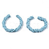 Polymer Clay Twist Rope Open Ring CLAY-N010-031-05-2