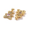 Brass Micro Pave Cubic Zirconia Pendants KK-K258-24-RS-3