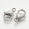 Tarnish Resistant 304 Stainless Steel Lobster Claw Clasps X-STAS-T029-9-2