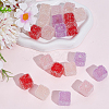 20Pcs 4 Colors Drusy Cube Resin Rhinestone Beads RESI-PA0001-43A-4