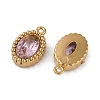 Ion Plating(IP) 304 Stainless Steel Micro Pave Cubic Zirconia Charms STAS-K256-19G-07-2