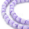 Opaque Baking Painted Glass Beads Strands EGLA-N006-008-A03-3