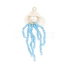 Natural Shell & Glass Pearl Big Pendants PALLOY-FS00032-1