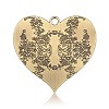 Cadmium Free & Nickel Free & Lead Free Tibetan Style Alloy Heart Big Pendants PALLOY-J564-14AB-NR-2