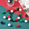 40Pcs 4 Colors Chunky Resin Rhinestone Bubblegum Ball Beads RESI-GA0001-34-4