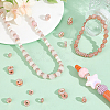 Brass Rhinestone Spacer Beads RB-PH0008-22RG-NF-5