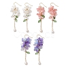 Shell Pearl Dangle Earrings EJEW-TA00617-2
