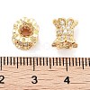 Brass Micro Pave Clear Cubic Zirconia Beads KK-P271-39B-05-3