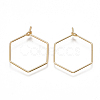 Brass Earring Hooks KK-T038-424A-G-1