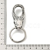 Tibetan Style 316 Surgical Stainless Steel Fittings with 304 Stainless Steel Key Ring FIND-Q101-04AS-3