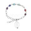 Natural & Synthetic Gemstone Chakra Pointed Dowsing Pendulums PALLOY-JF02089-4