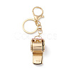 Shining Zinc Alloy Rhinestone Whistle Pendant Keychain KEYC-O014-01G-03-2