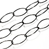 PVD Vacuum Plating 304 Stainless Steel Paperclip Chains CHS-O008-01B-1