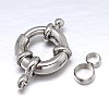 Brass Spring Ring Clasps KK-L082A-01P-2