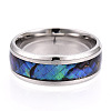 201 Stainless Steel Wide Band Finger Rings RJEW-T005-11-07-2