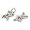 Brass Micro Pave Grade AAA Cubic Zirconia Charms ZIRC-P067-11P-X-NR-3