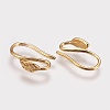 Brass Earring Hooks X-KK-R037-218G-2