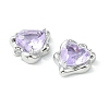 Brass Micro Pave Cubic Zirconia Charms KK-L208-06P-03-3