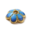 6-Petal Alloy Enamel Bead Caps FIND-G029-04G-4