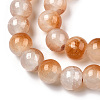 Crackle Baking Paint Imitation Jade Glass Beads Strands DGLA-T003-10mm-08-2