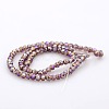 AB Color Plated Glass Faceted(32 Facets) Round Beads Strands GLAA-A027-3mm-AB05-2