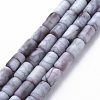 Opaque Baking Painted Crackle Glass Beads Strands FGLA-T004-01F-1