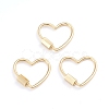 Brass Screw Carabiner Lock Charms ZIRC-I041-08G-1