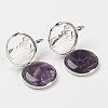 Natural Amethyst Pendants X-G-G910-J02-1