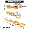 9Pcs Brass Fold Over Clasps KK-SC0004-06G-2