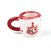 Handmade Porcelain Bear Mug Cup Decoration PORC-T133-21C-1