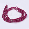 Spray Painted Crackle Glass Beads Strands X-CCG-Q002-4mm-08-2