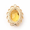 Brass with K9 Glass Charms KK-B071-16G-3