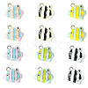 12Pcs 6 Colors Alloy Enamel Charms ENAM-CJ0007-49-1