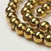 Non-Magnetic Synthetic Hematite Beads Strands G-G091-10mm-1-2