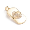 Brass Micro Pave Cubic Zirconia Pendants X-ZIRC-G165-11G-2