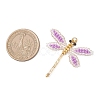 Glass Seed Beaded Dragonfly Pendants PALLOY-MZ00983-05-2