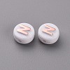 Opaque White Acrylic Beads MACR-N008-45D-2