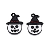 Halloween Theme Spray Painted Alloy Enamel Pendants ENAM-T020-09C-2