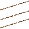 Soldered Brass Coated Iron Curb Chains CH-CJ0001-01A-AB-4