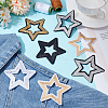 25Pcs 5 Styles Polyester & Plastic Embroider Thread Iron on/Sew On Patches PATC-HY0001-80-4